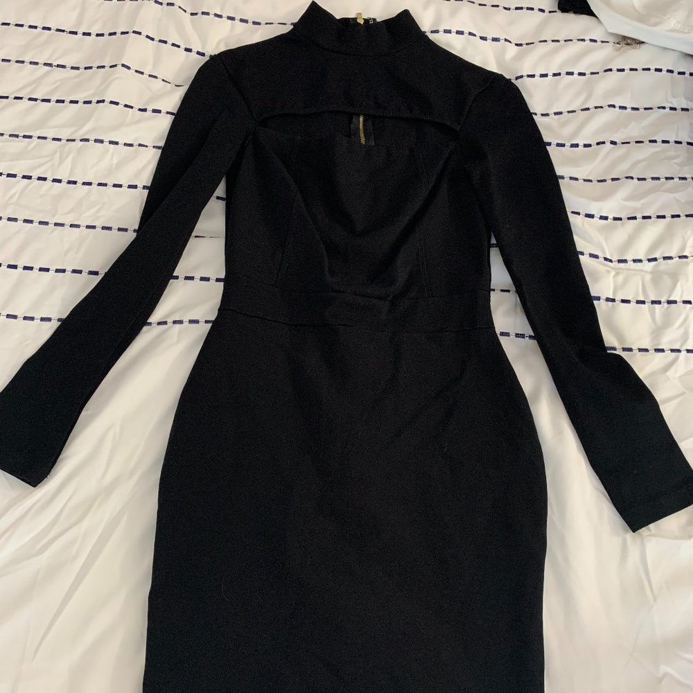 Mini Black Dress with Keyhole